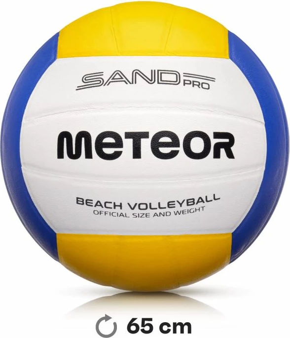 Top plazhi Meteor, bardhë/kaltër/verdhë