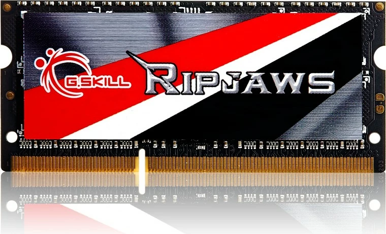 RAM Memorje G.Skill Ripjaws 16GB (2x8GB) DDR3L 1600MHz CL9, për laptop, zi/kuqe