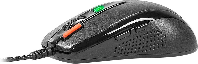 Maus + Mauspad A4 Tech X-Game X-710BK, me kabllo, 7 butona, 3000 DPI, i zi, set