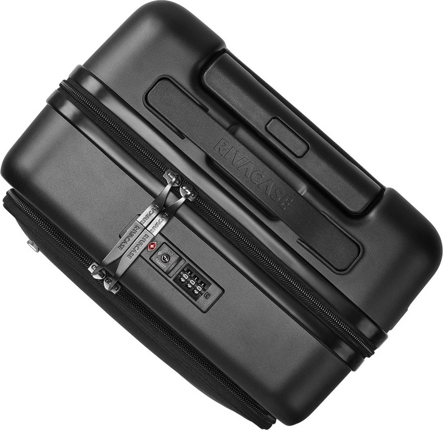 Valixhe kabine RIVACASE 8181 Clark ECO, e zezë