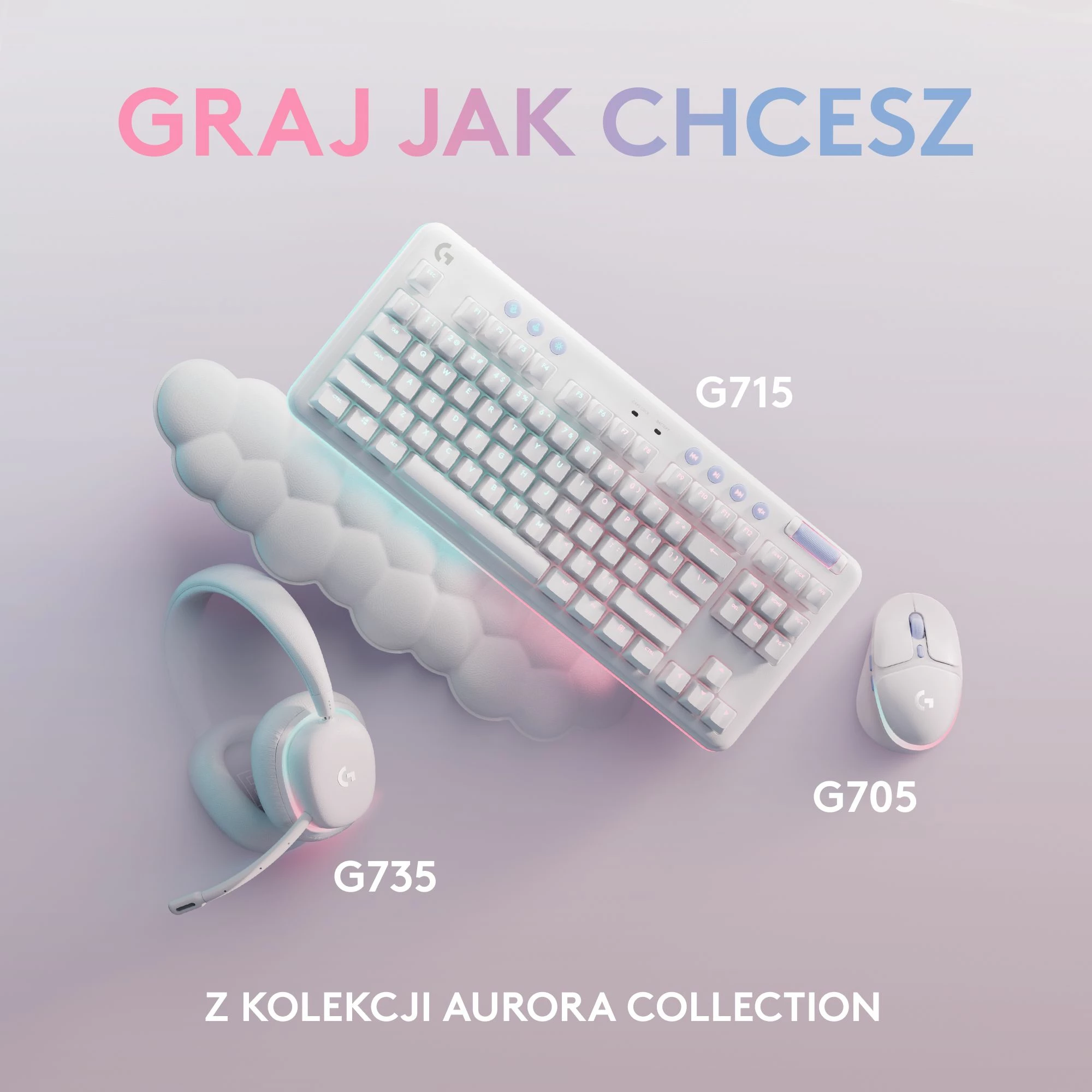 Kufje gaming Logitech G735 (981-001083) 7.1 wireless RGB, të bardha