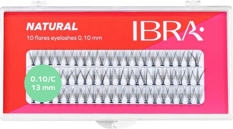 Kllastera për qerpikë Ibra Naturals 0.10-C-13mm për femra, 60 copë