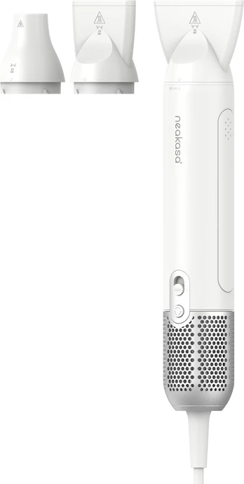 Tharëse qimesh për kafshë Neakasa F1, 1300 W, 2 shpejtësi, 4 nivele nxehtësie, ≤85 dB, 62 m/s, e bardhë, me 3 gryka