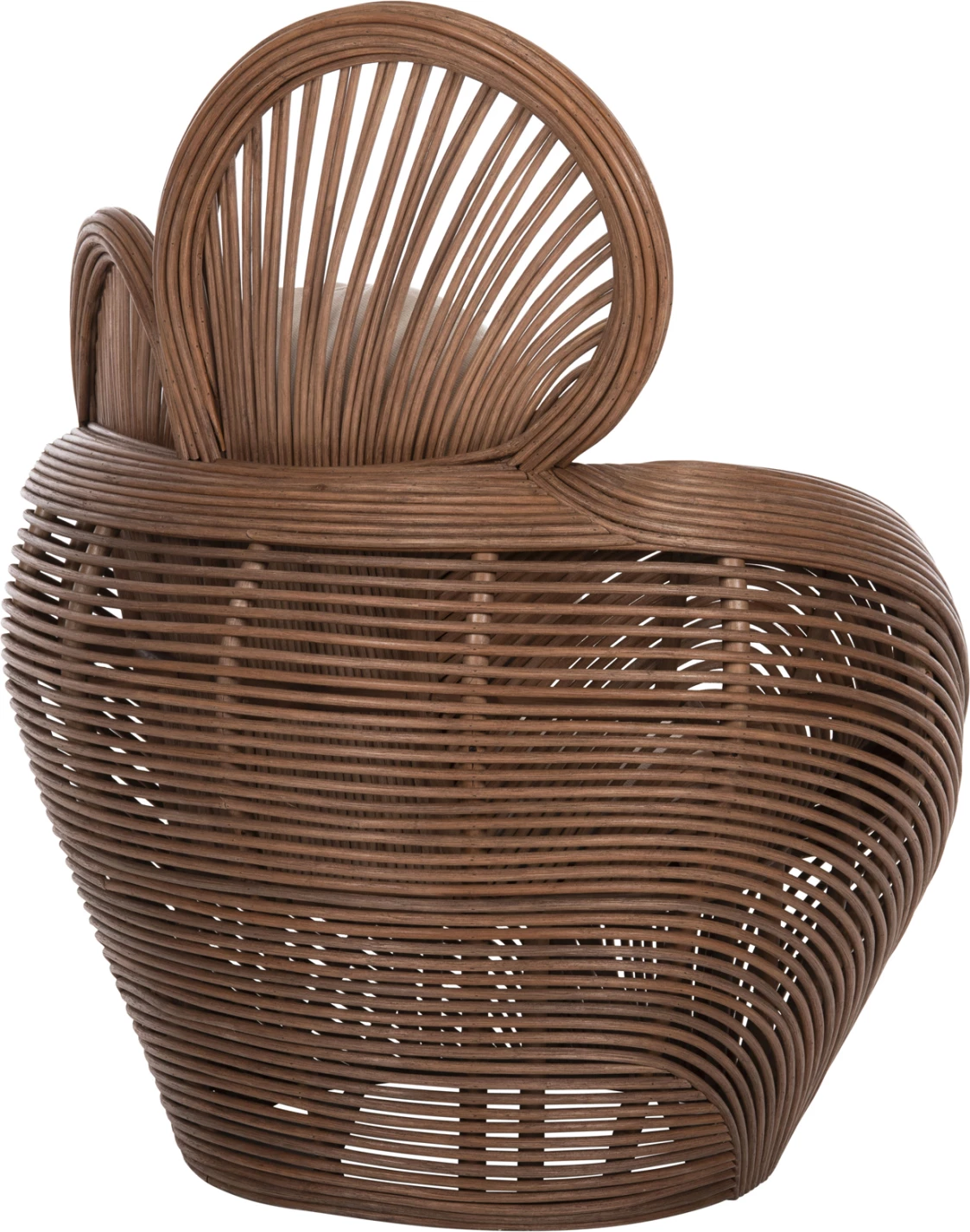 Karrige CIRCE FH9883, ratan kafe, jastëk ecru, 100x74x112.5H cm