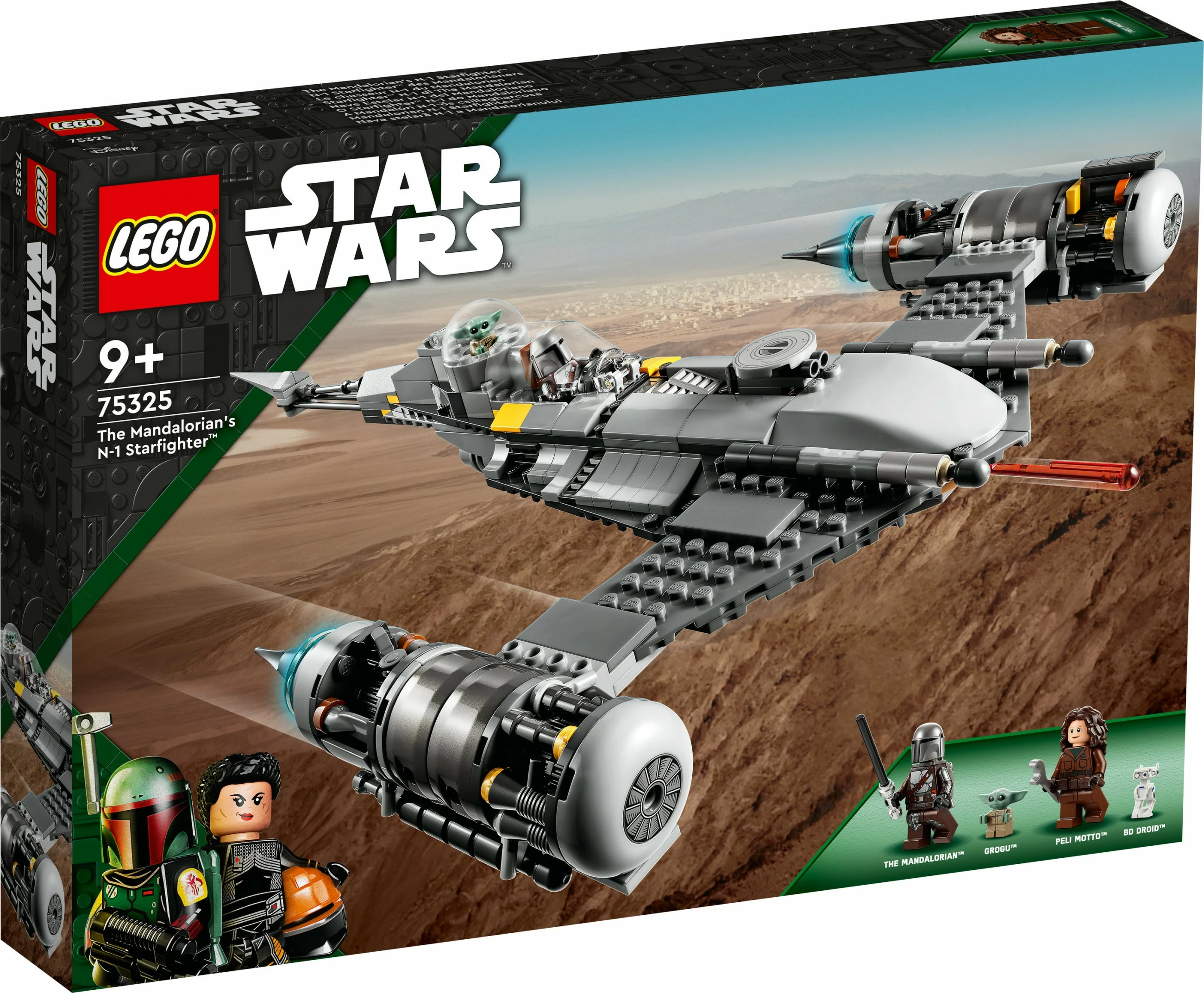 Set ndërtimi LEGO Star Wars The Mandalorian’s N-1 Starfighter, 412 pjesë, plastikë, shumëngjyrësh