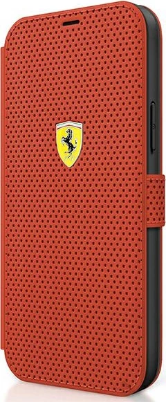Mbështjellës Ferrari On Track Perforated për iPhone 12 mini, i kuq, me kapak