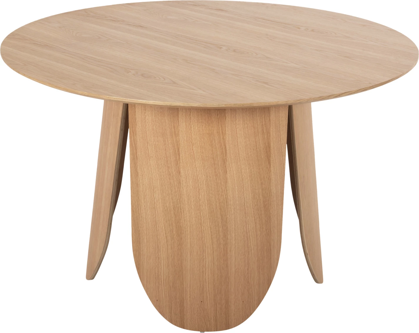 Tavolinë e rrumbullakët për ngrënie, DENTY, FH9612.01, MDF me furnir lisi, ngjyrë lisi, Φ120x75H cm