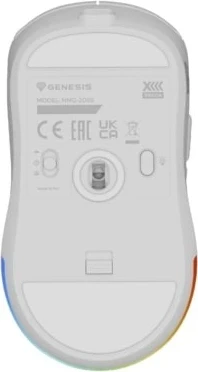 Maus wireless Genesis Zircon XIII Custom RGB, 26000 dpi, 7 butona, e bardhë