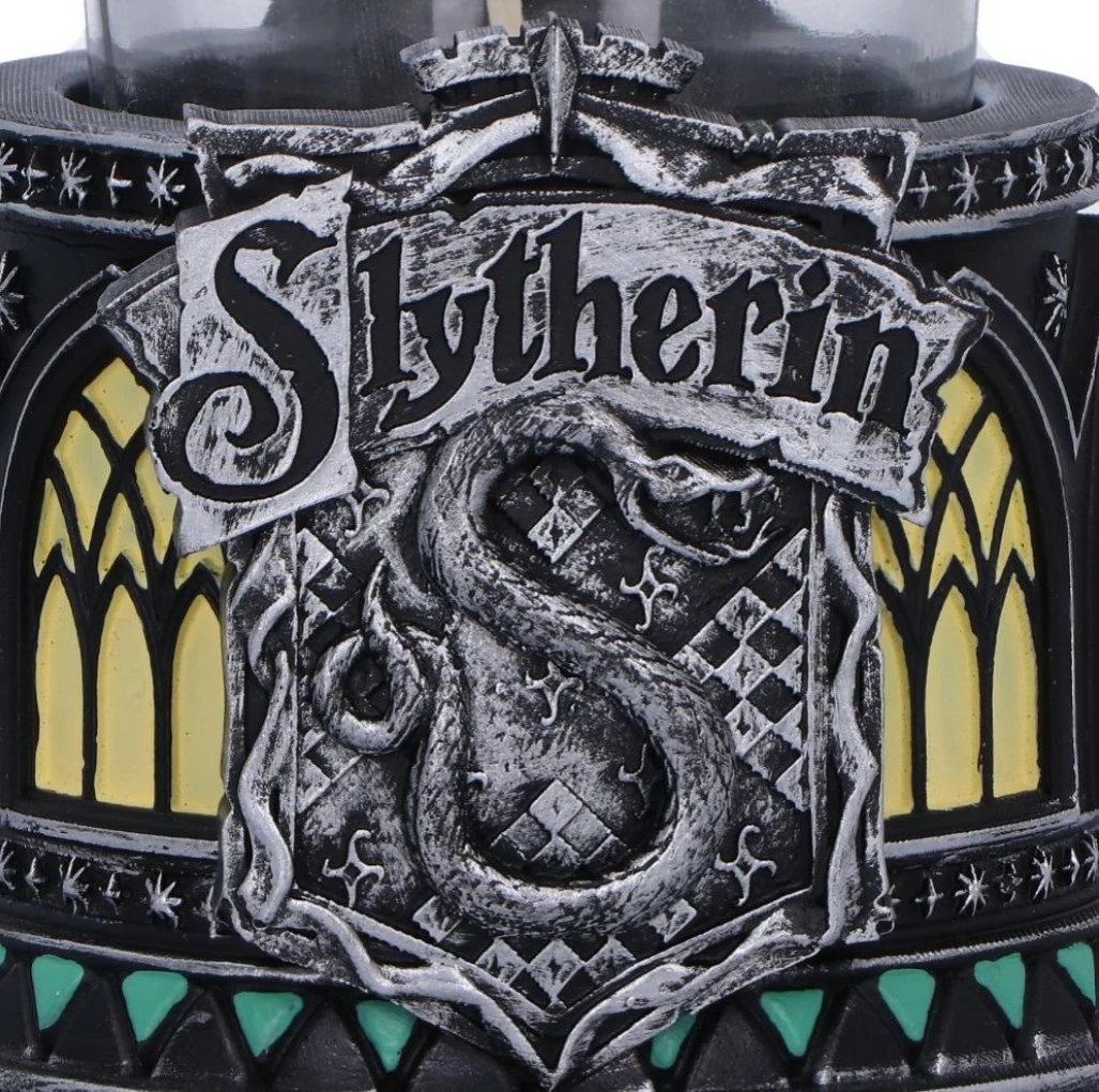 Mbajtëse qiriu NEMESIS NOW Harry Potter Slytherin Tea Light 8 cm, e zezë/jeshile