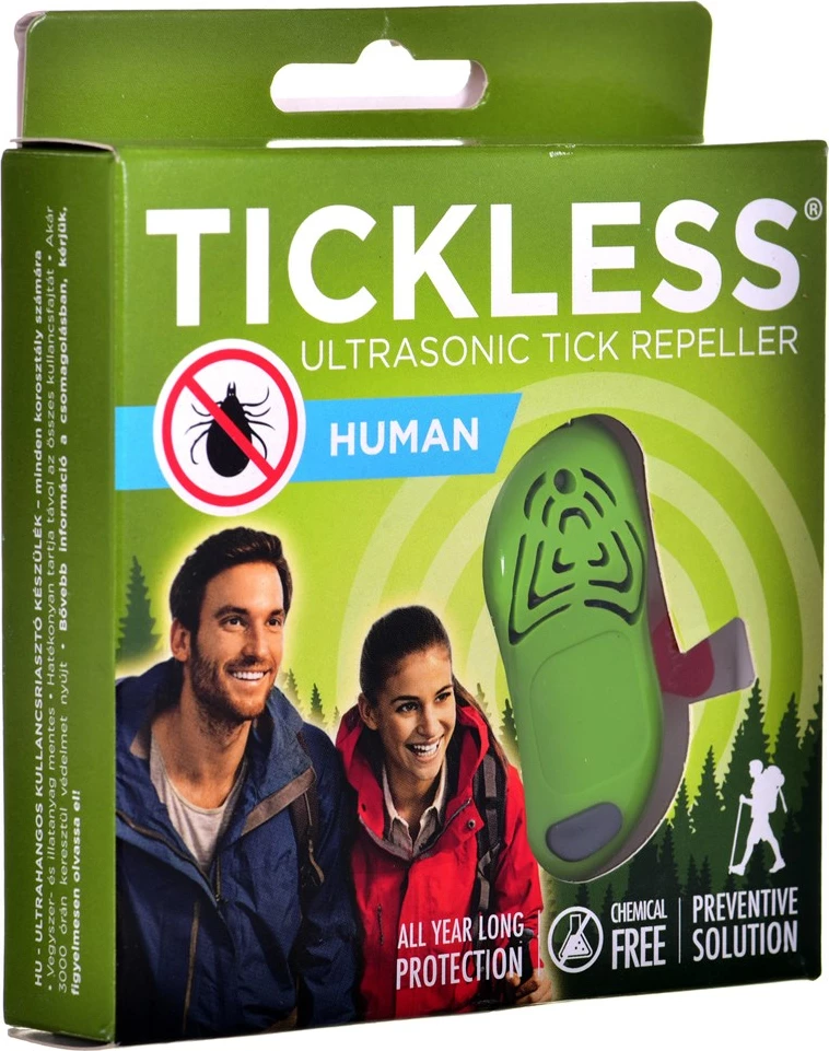 Pajisje ultrasonike kundër krimbave për kafshë, TICKLESS, Jeshile