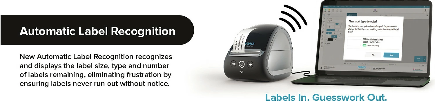 Printer etiketa Dymo LabelWriter 550, 300x300 DPI, lidhje me kabllo, zi/gri