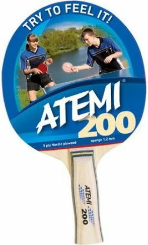 Raketë ping pongu për të gjitha gjinitë Atemi 200, Yakimasport - të kuqe/portokalli