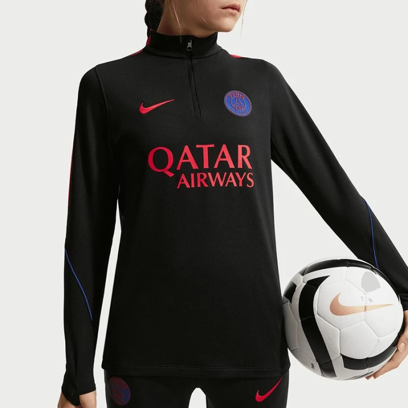 Duks për fëmijë Nike PSG Strike Drill Top Junior II2446-010, i zi [Madhësia: M]