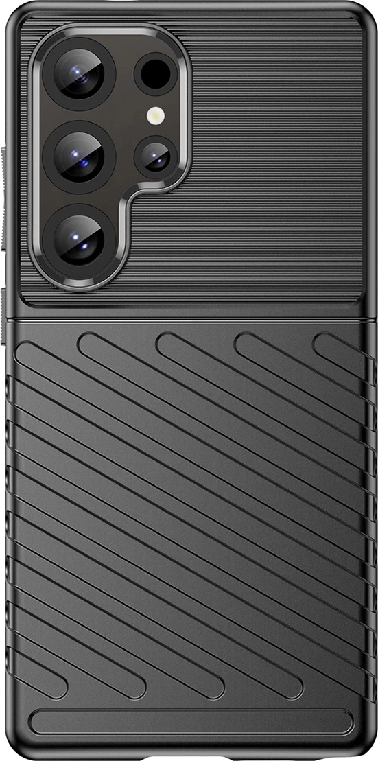 Mbështjellës Hurtel Thunder Case për Samsung Galaxy S25 Ultra, TPU, i zi