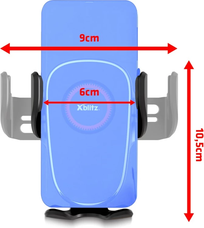 Mbajtës për celular/tablet Xblitz FX1, për makinë, i zi