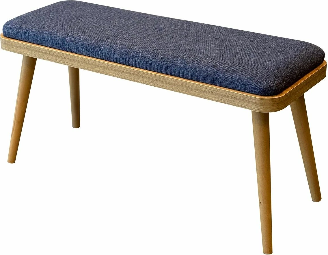 Tavolinë me karrige, zgjatshme, 4 pjesë, ngjyrë lis dhe kaltër e errët, Vina Mini 01 1048