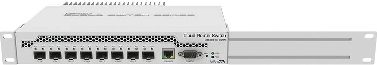 Switch MikroTik CRS309-1G-8S+, Managed, Gigabit Ethernet, PoE, Montim në rack, Bardhë
