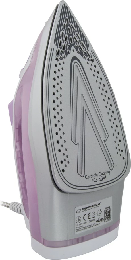 Hekur me avull Esperanza Tulle Ceramic EHI004, 2400W, Rozë