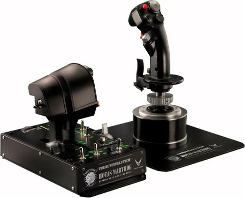 Joystick Thrustmaster Hotas Warthog, për PC, me kabllo, i zi/argjendtë, set