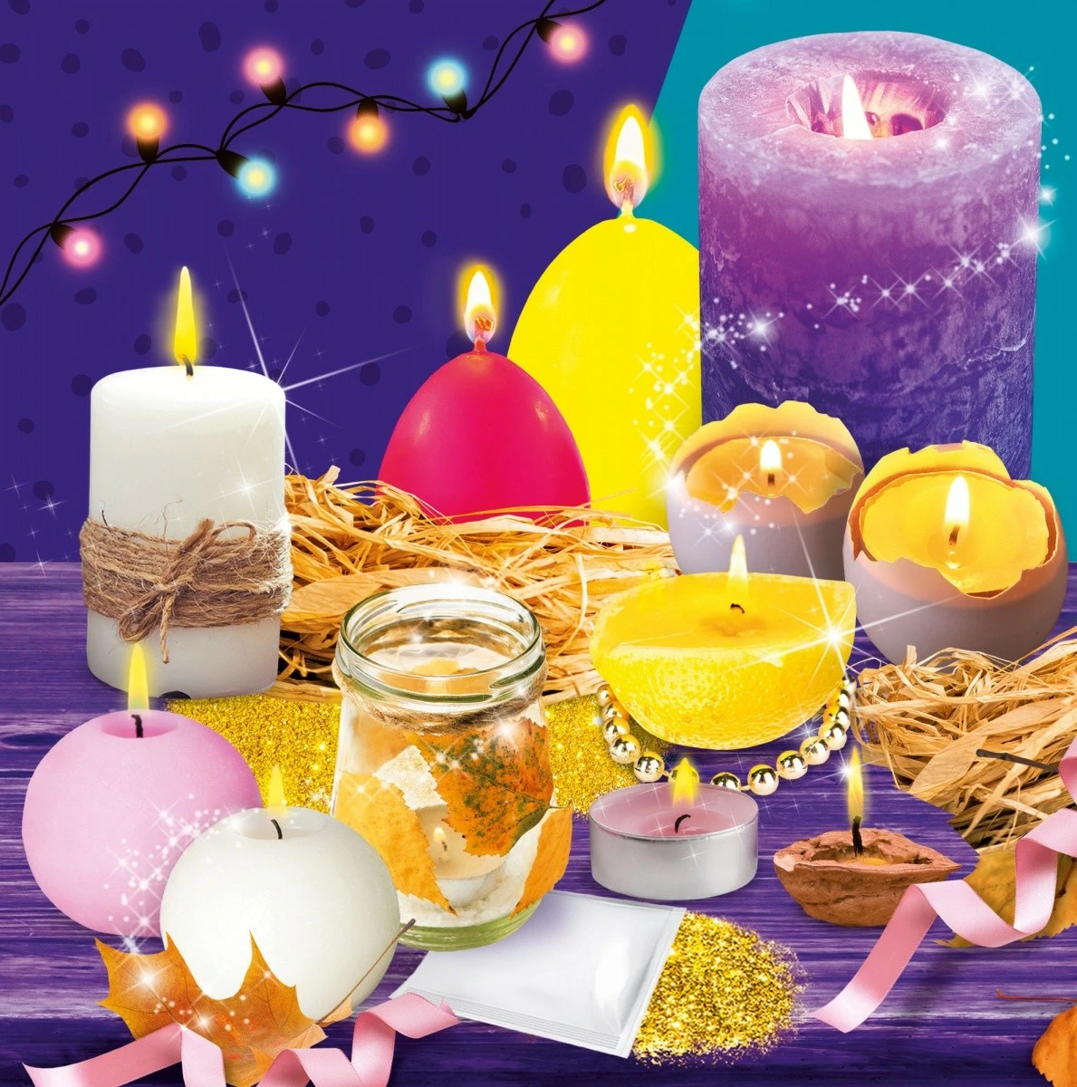 Set shkencor Lisciani I'm a Genius Candle Workshop, për krijimin e qirinjve, shumëngjyrësh