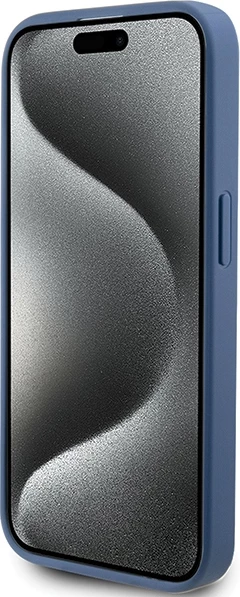 Mbështjellës Guess 4G Stripe për iPhone 15 Pro, Blu