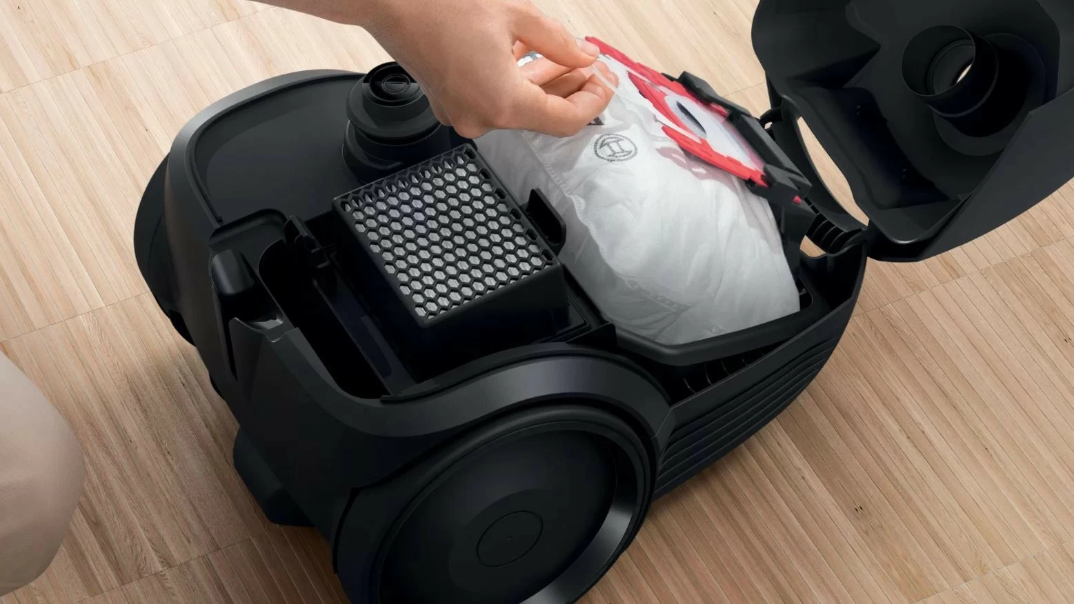 Fshesë me korrent Bosch BGBS2LB1, me qese, 3.5L, e zezë