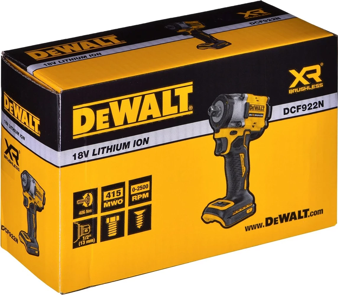 Burmashinë DeWalt DCF922N, 18V, e verdhë / e zezë