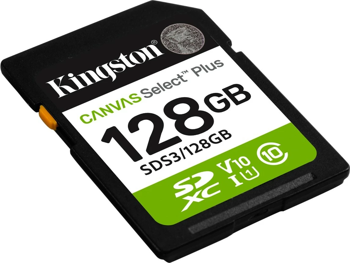 Kartë memorie Kingston Canvas Select Plus Gen3 128GB SDXC, 150MB/s