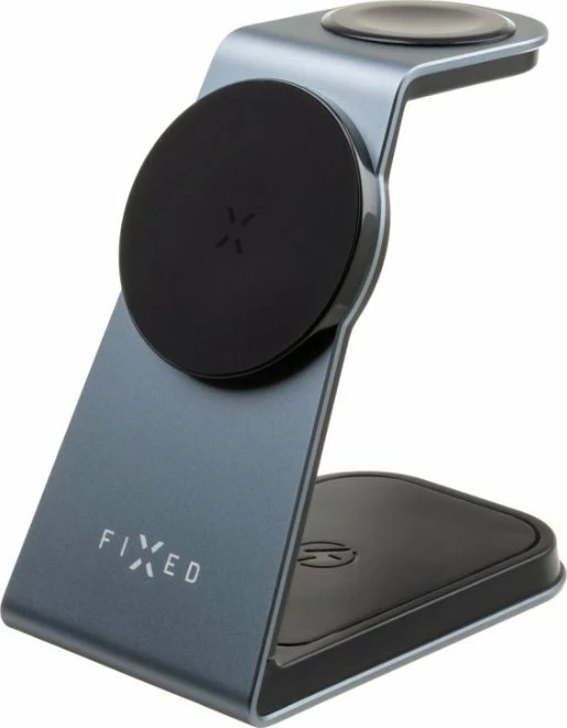 Stativ karikues FIXED MagPowerstation ALU FIXMPOS-AL-GR, karikim pa tela 3-në-1, me kabllo, space gray