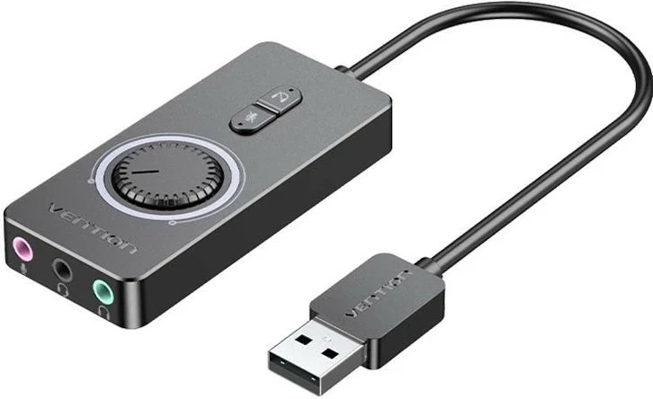 Kartelë zëri USB Vention 1m, jashtme, USB + Jack