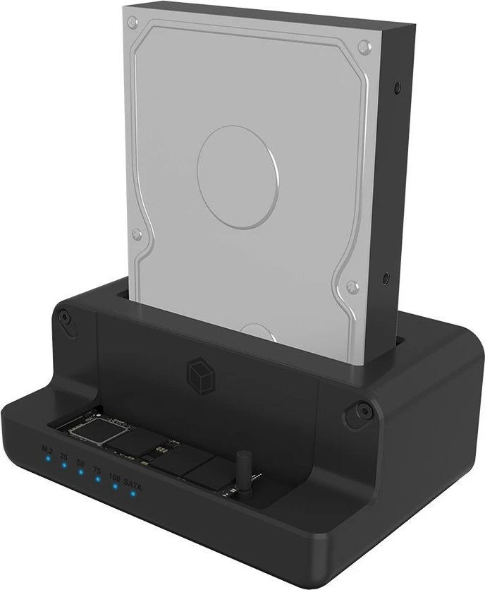 Kasë e jashtme ICY BOX IB-2914MSCL-C31, për HDD/SSD 2.5/3.5/M.2, USB 3.2 Gen 2, e zezë