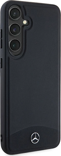 Mbështjellës Mercedes Leather Textured & Plain MagSafe për Samsung Galaxy S24+, i zi