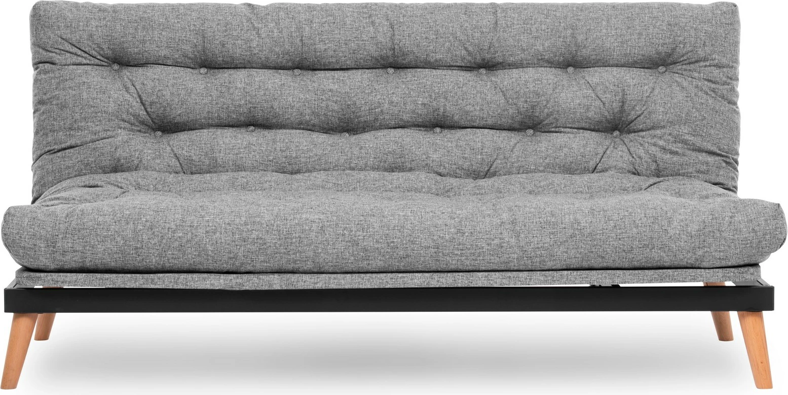 Divan-krevat treshe Atelier del Sofa, Saki, ngjyrë gri e çelët