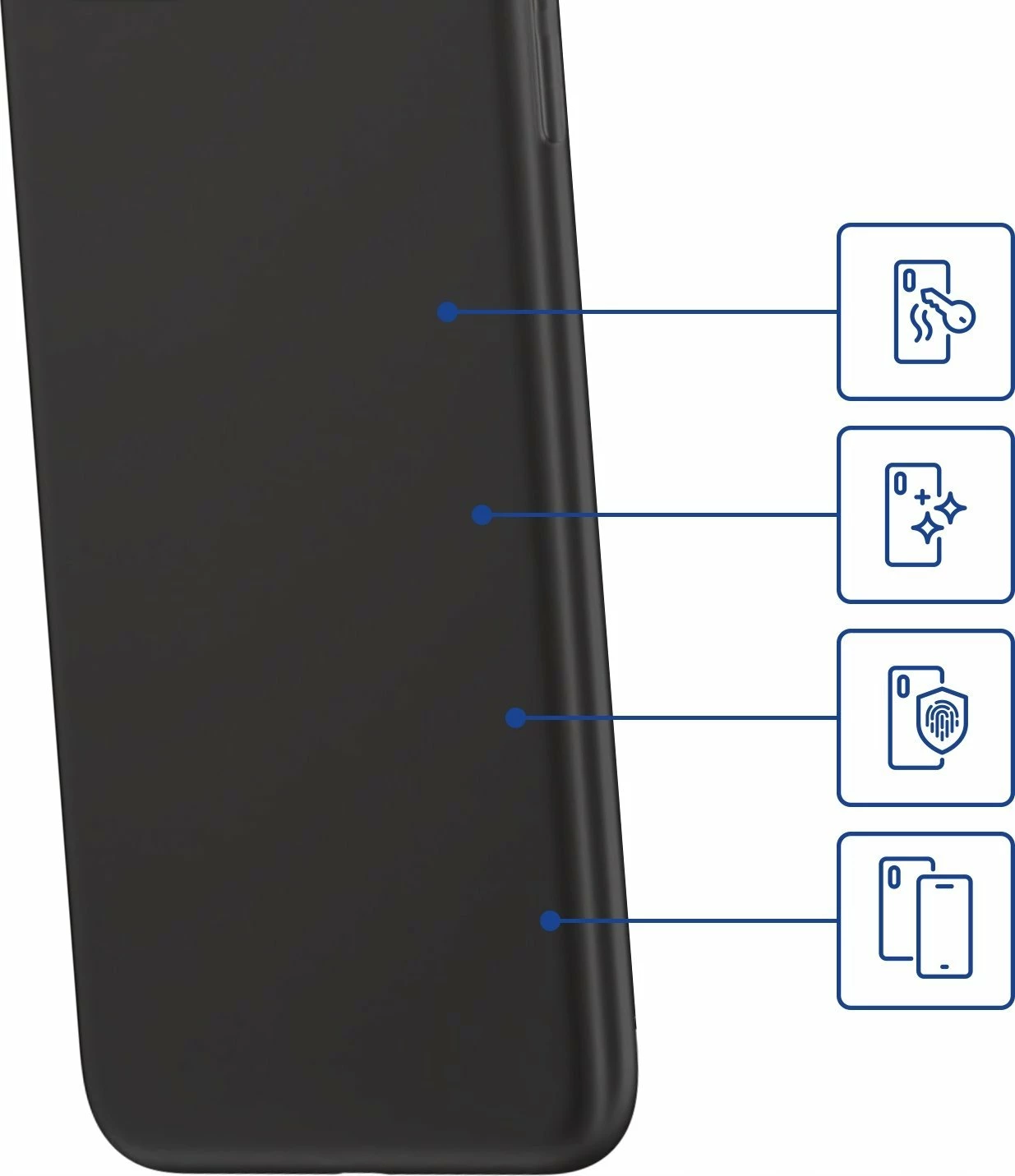 Mbështjellës 3MK Matt Case për Samsung Galaxy XCover 7, i zi