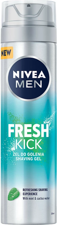 Xhel për rruajtje për meshkuj Nivea Men Fresh Kick Refreshing, 200ml