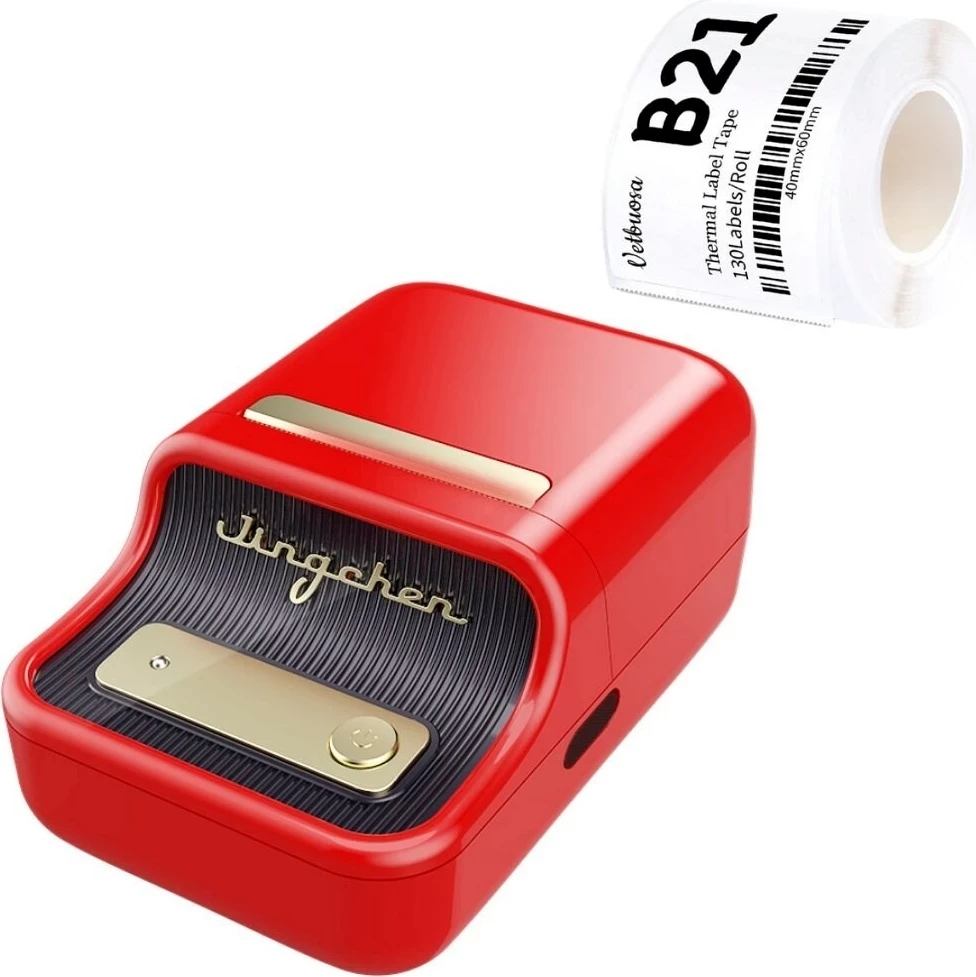 Printer etiketa NiiMbot B21S, portativ, 1200 mAh, i kuq