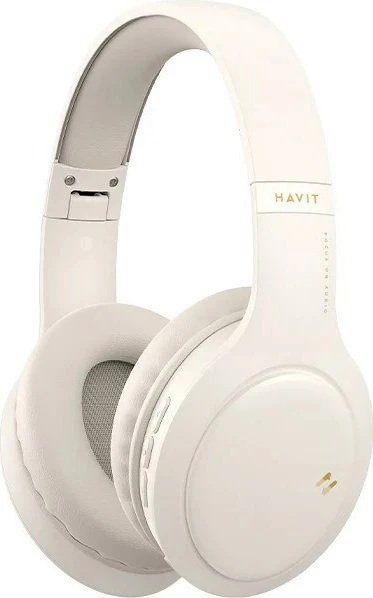 Kufje Havit H633BT, wireless, mbi vesh, Bezhë