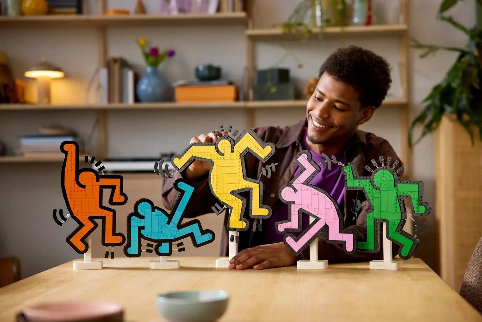 Set LEGO ART Keith Haring Dancing Figures 31216, për të rritur, shumëngjyrësh