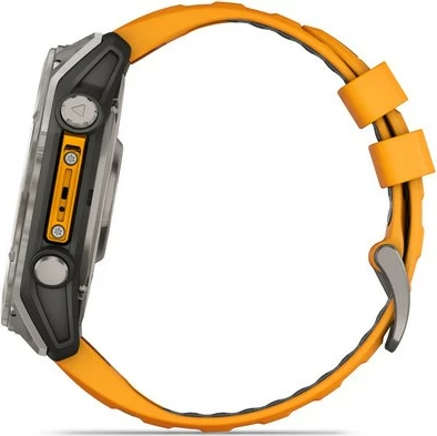 Smartwatch Garmin Fenix 8 Amoled Sapphire GPS 51mm, titanium, portokalli