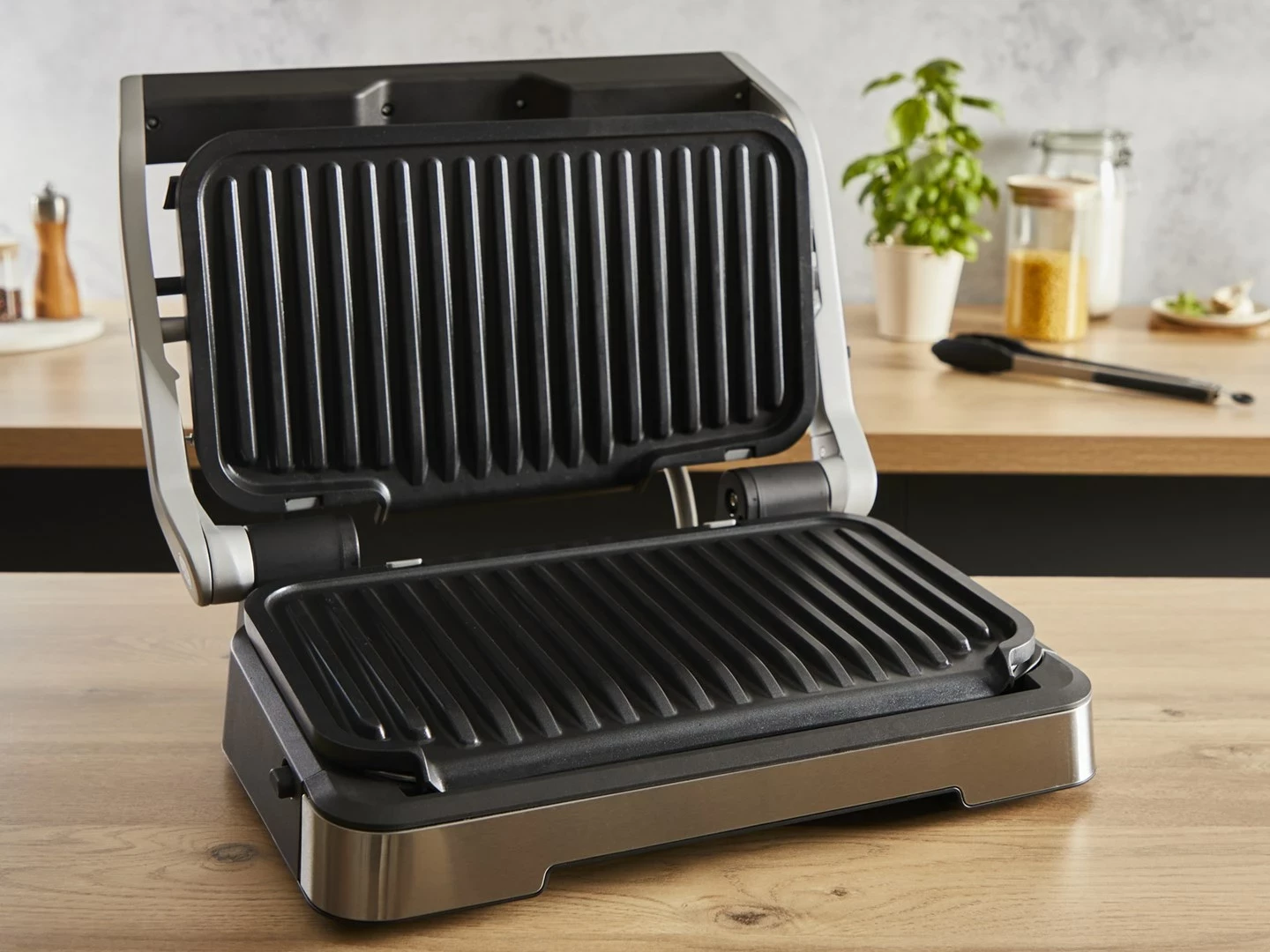 Grill kontakti Tefal OptiGrill 2in1 GC773D, Çelik inox