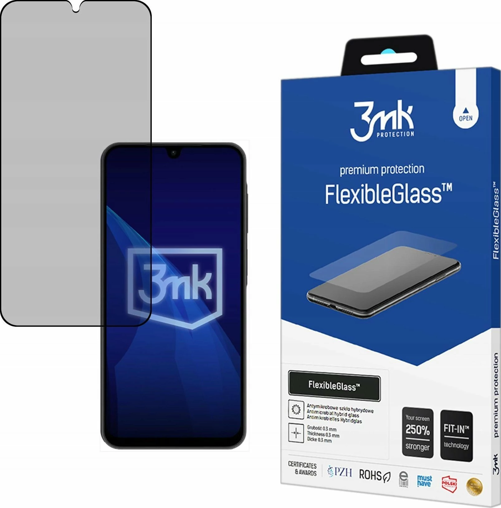 Xham mbrojtës 3MK FlexibleGlass për Samsung Galaxy A26 5G, hibrid film+qelq, 7H, 1 copë