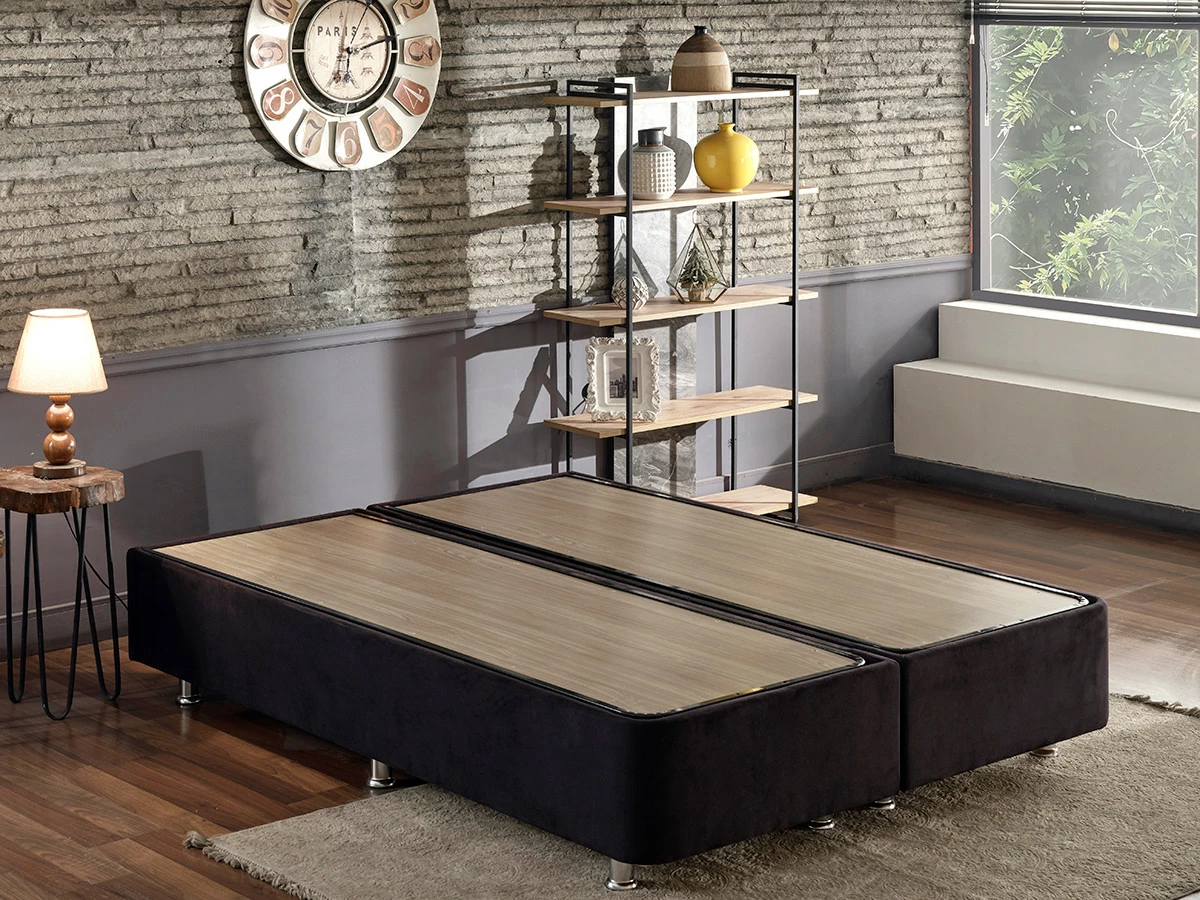 Baza dyshe për shtrat, ngjyrë e zezë, Skye Decor, Ela Double, 160x200