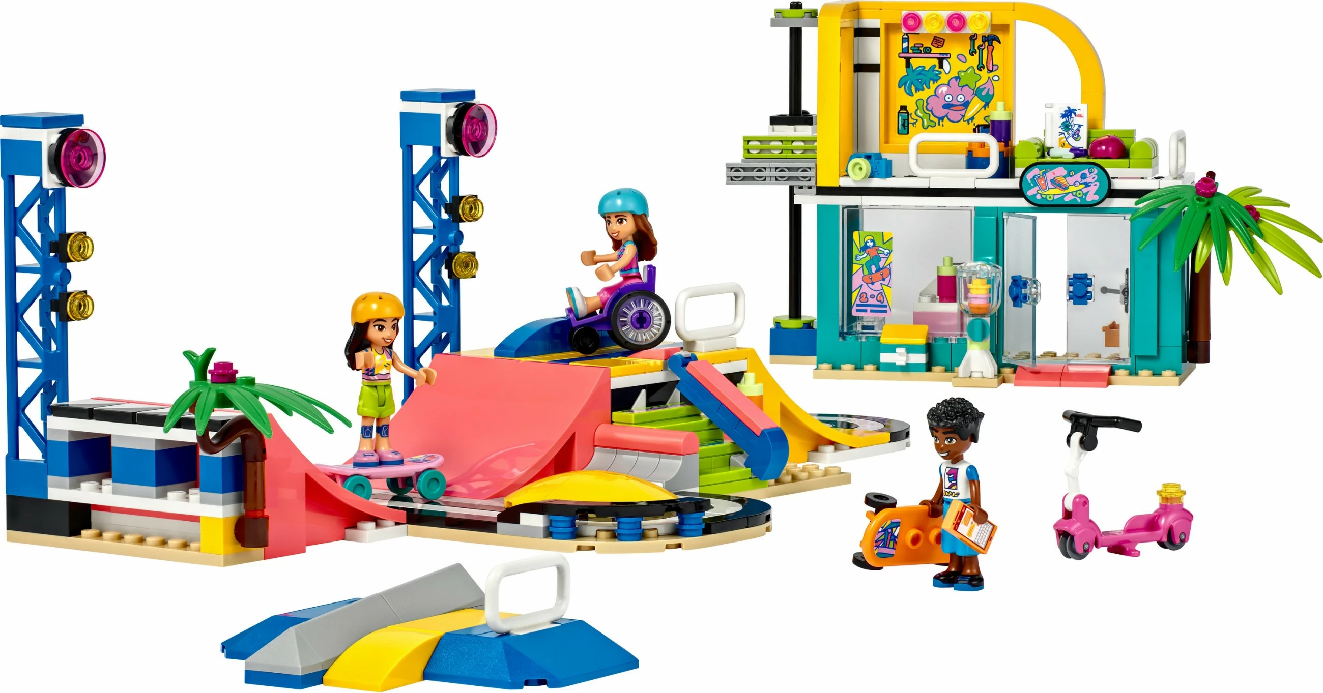 Set ndërtimi LEGO Friends Skate Park, 431 pjesë, Multikolor