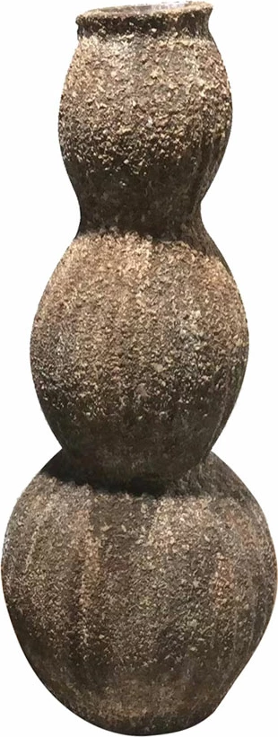 Vazo dekorative FOLEGANDROS, fibër qelqi, bezhë-kafe, 45x45x120 cm