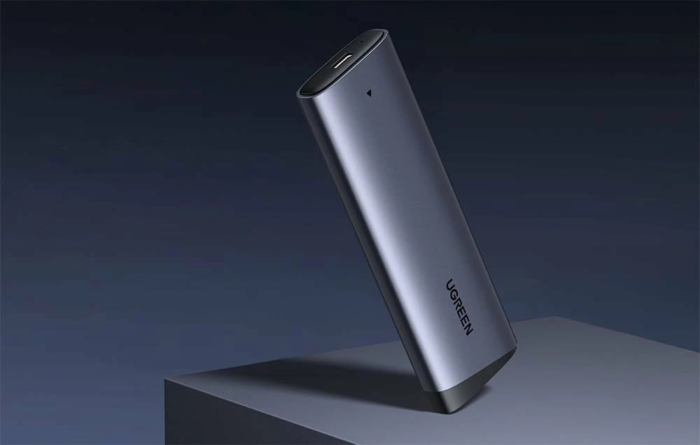 Kasë për SSD Ugreen CM767 M.2 NVMe USB-C 3.2 10Gbps, argjendtë