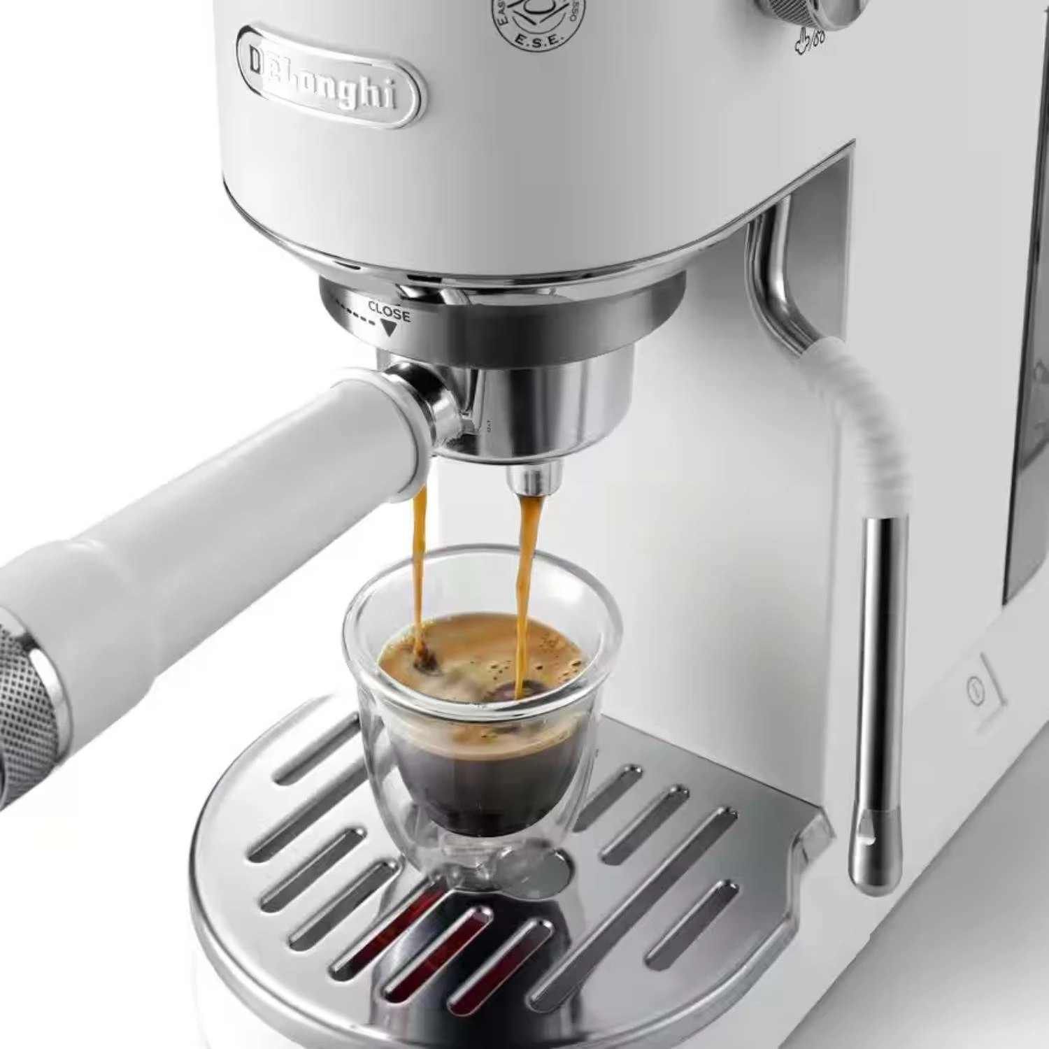 Makinë kafeje espresso DeLonghi Dedica Duo EC890.WI 15 bar, Cold Brew 5 min, 15 cm, e bardhë