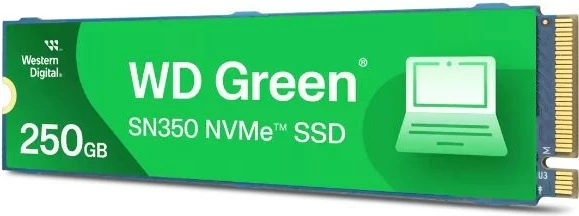 SSD Western Digital WD Green SN350, 250GB, M.2 2280, NVMe, Gjelbër