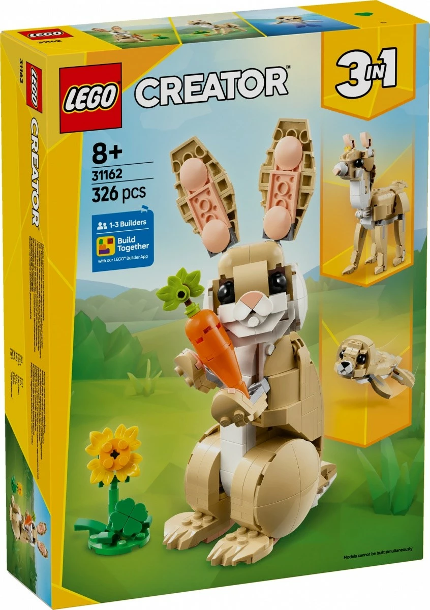 Set LEGO Creator 31162 Cute Bunny, 326 pjesë, plastikë