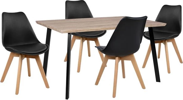 Set tavolinë me karrige 5 pjesë FH10347 tavolinë 140x80x76 cm & 4 karrige Vegas