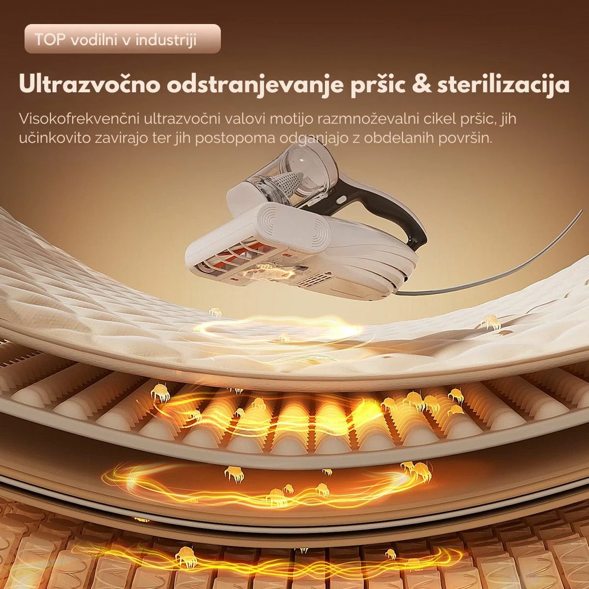 Fshesë kundër marimangave Uwant M500 13000Pa, 65°C, UVC LED, ultrasonike, e bardhë